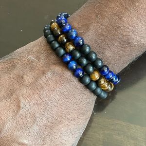 Trio-Set of Tiger Eye Bracelets